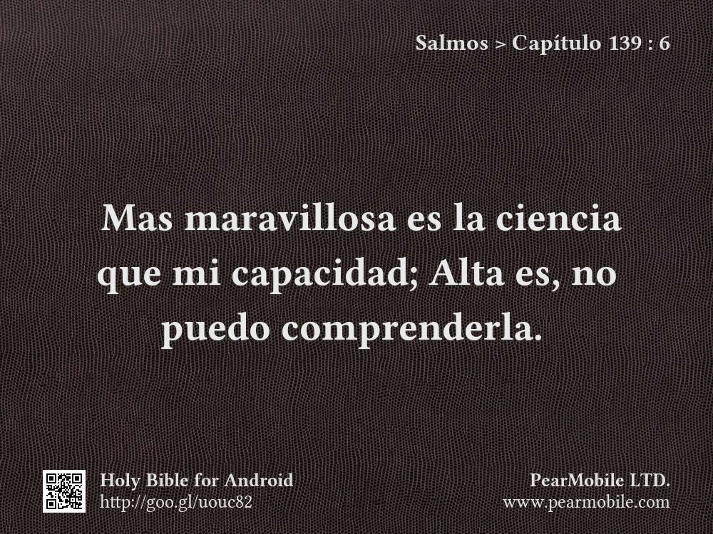 Salmos, Capítulo 139:6